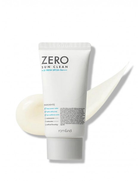 ROM&ND Zero sun Clean SPF 50+ PA ++++ 01 Fresh Texture Producto