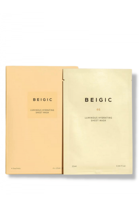 Beigic Pack Luminous Hydrating Sheet Mask 4 unidades