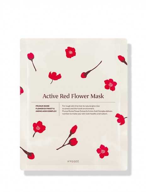 Hyggee Active Red Flower Mask